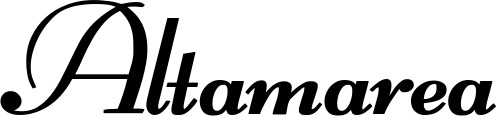 Vorschau des Bootsnamens "Altamarea" als Schriftzug für "Bootsbeschriftung Klassisch 76-A"