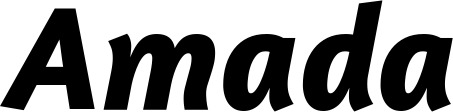 Vorschau des Bootsnamens "Amada" als Schriftzug für "Bootsbeschriftung Kursiv 01"