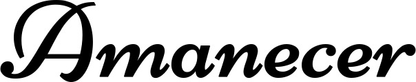 Vorschau des Bootsnamens "Amanecer" als Schriftzug für "Bootsbeschriftung Klassisch 84"