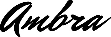 Vorschau des Bootsnamens "Ambra" als Schriftzug für "Bootsbeschriftung Klassisch 82"