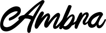 Vorschau des Bootsnamens "Ambra" als Schriftzug für "Bootsbeschriftung Klassisch 102"
