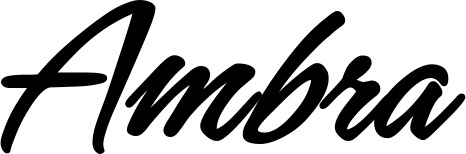 Vorschau des Bootsnamens "Ambra" als Schriftzug für "Bootsbeschriftung Klassisch 71"