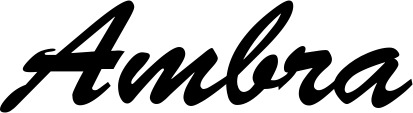 Vorschau des Bootsnamens "Ambra" als Schriftzug für "Bootsbeschriftung Klassisch 03"