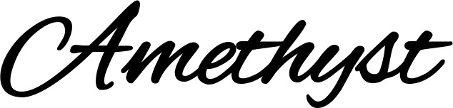 Vorschau des Bootsnamens "Amethyst" als Schriftzug für "Bootsbeschriftung Klassisch 35"