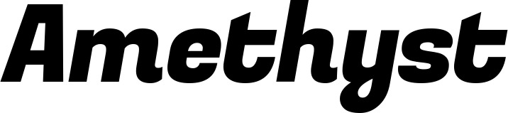 Vorschau des Bootsnamens "Amethyst" als Schriftzug für "Bootsbeschriftung Kursiv 04"