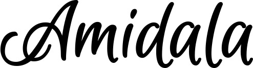 Vorschau des Bootsnamens "Amidala" als Schriftzug für "Bootsbeschriftung Klassisch 105"