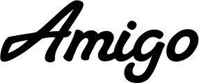 Vorschau des Bootsnamens "Amigo" als Schriftzug für "Bootsbeschriftung Klassisch 65"