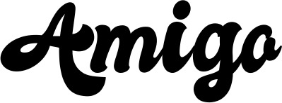 Vorschau des Bootsnamens "Amigo" als Schriftzug für "Bootsbeschriftung Klassisch 41"