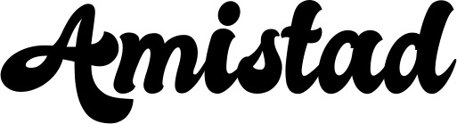 Vorschau des Bootsnamens "Amistad" als Schriftzug für "Bootsbeschriftung Klassisch 41"