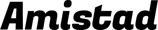 Vorschau des Bootsnamens "Amistad" als Schriftzug für "Bootsbeschriftung Kursiv 04"