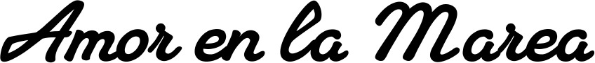 Vorschau des Bootsnamens "Amor en la Marea" als Schriftzug für "Bootsbeschriftung Klassisch 65"