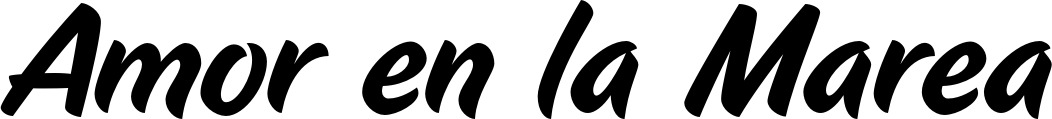 Vorschau des Bootsnamens "Amor en la Marea" als Schriftzug für "Bootsbeschriftung Klassisch 19"
