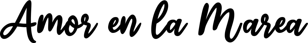 Vorschau des Bootsnamens "Amor en la Marea" als Schriftzug für "Bootsbeschriftung Klassisch 74"