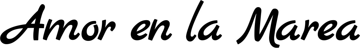 Vorschau des Bootsnamens "Amor en la Marea" als Schriftzug für "Bootsbeschriftung Klassisch 45"