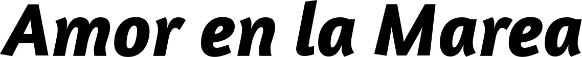 Vorschau des Bootsnamens "Amor en la Marea" als Schriftzug für "Bootsbeschriftung Kursiv 01"