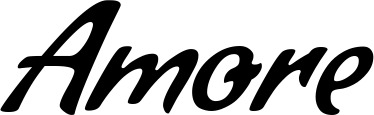 Vorschau des Bootsnamens "Amore" als Schriftzug für "Bootsbeschriftung Klassisch 57"