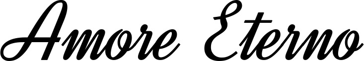 Vorschau des Bootsnamens "Amore Eterno" als Schriftzug für "Bootsbeschriftung Klassisch 44"