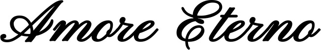 Vorschau des Bootsnamens "Amore Eterno" als Schriftzug für "Bootsbeschriftung Klassisch 107"