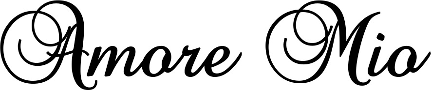Vorschau des Bootsnamens "Amore Mio" als Schriftzug für "Bootsbeschriftung Klassisch 02-A"