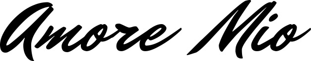 Vorschau des Bootsnamens "Amore Mio" als Schriftzug für "Bootsbeschriftung Klassisch 82"