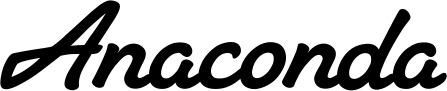 Vorschau des Bootsnamens "Anaconda" als Schriftzug für "Bootsbeschriftung Klassisch 65"