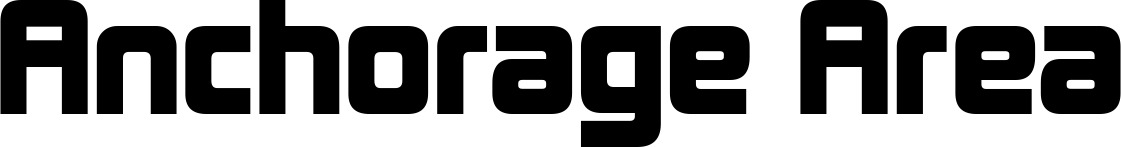 Vorschau des Bootsnamens "Anchorage Area" als Schriftzug für "Bootsbeschriftung Neu 25"