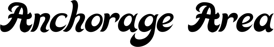 Vorschau des Bootsnamens "Anchorage Area" als Schriftzug für "Style Klassisch 33"