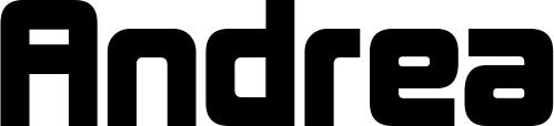 Vorschau des Bootsnamens "Andrea" als Schriftzug für "Bootsbeschriftung Neu 25"