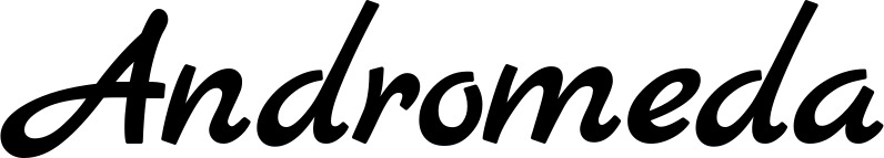 Vorschau des Bootsnamens "Andromeda" als Schriftzug für "Style Klassisch 77"