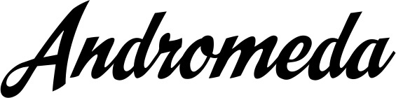 Vorschau des Bootsnamens "Andromeda" als Schriftzug für "Style Klassisch 29"