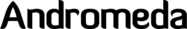 Vorschau des Bootsnamens "Andromeda" als Schriftzug für "Bootsbeschriftung Normal 06"