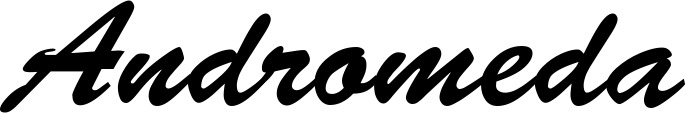 Vorschau des Bootsnamens "Andromeda" als Schriftzug für "Bootsbeschriftung Klassisch 03"