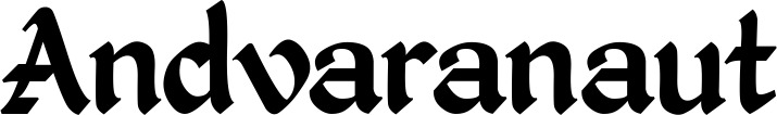 Vorschau des Bootsnamens "Andvaranaut" als Schriftzug für "Bootsbeschriftung Klassisch 06"