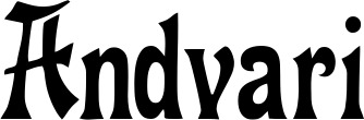 Vorschau des Bootsnamens "Andvari" als Schriftzug für "Bootsbeschriftung Neu 44"