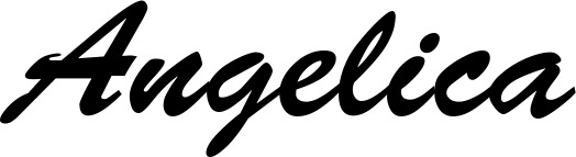 Vorschau des Bootsnamens "Angelica" als Schriftzug für "Bootsbeschriftung Klassisch 03"