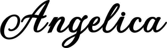 Vorschau des Bootsnamens "Angelica" als Schriftzug für "Bootsbeschriftung Klassisch 69"