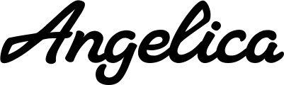 Vorschau des Bootsnamens "Angelica" als Schriftzug für "Bootsbeschriftung Klassisch 65"