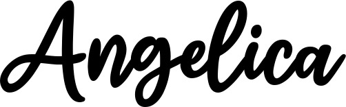 Vorschau des Bootsnamens "Angelica" als Schriftzug für "Bootsbeschriftung Klassisch 74"
