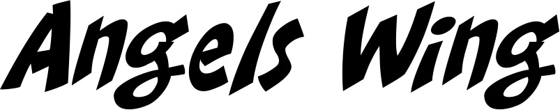 Vorschau des Bootsnamens "Angels Wing" als Schriftzug für "Bootsbeschriftung Klassisch 31"