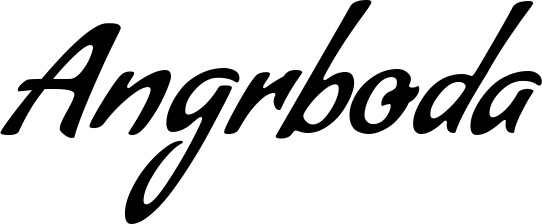 Vorschau des Bootsnamens "Angrboda" als Schriftzug für "Bootsbeschriftung Klassisch 57"