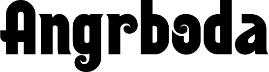 Vorschau des Bootsnamens "Angrboda" als Schriftzug für "Bootsbeschriftung Neu 32"