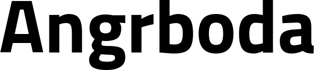 Vorschau des Bootsnamens "Angrboda" als Schriftzug für "Bootsbeschriftung Fett 38"