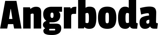 Vorschau des Bootsnamens "Angrboda" als Schriftzug für "Bootsbeschriftung Fett 30"