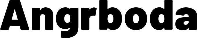 Vorschau des Bootsnamens "Angrboda" als Schriftzug für "Bootsbeschriftung Fett 10"