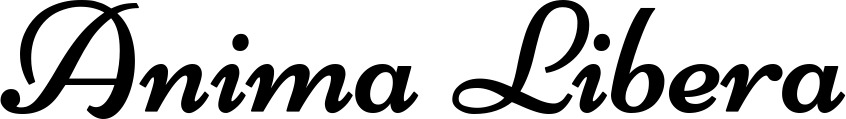 Vorschau des Bootsnamens "Anima Libera" als Schriftzug für "Bootsbeschriftung Klassisch 84"