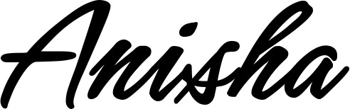 Vorschau des Bootsnamens "Anisha" als Schriftzug für "Bootsbeschriftung Klassisch 71"