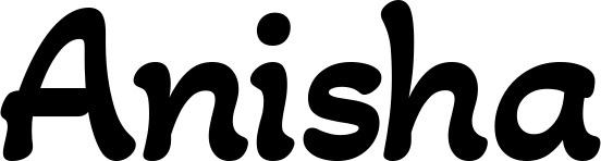 Vorschau des Bootsnamens "Anisha" als Schriftzug für "Bootsbeschriftung Klassisch 103"