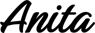 Vorschau des Bootsnamens "Anita" als Schriftzug für "Bootsbeschriftung Klassisch 48"