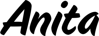 Vorschau des Bootsnamens "Anita" als Schriftzug für "Bootsbeschriftung Klassisch 19"