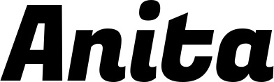 Vorschau des Bootsnamens "Anita" als Schriftzug für "Bootsbeschriftung Kursiv 04"